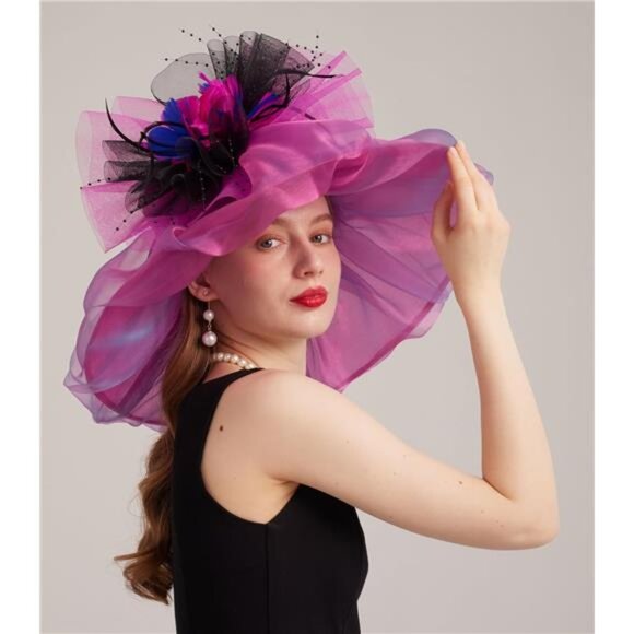 Women's Kentucky Derby Church Dress Hat Stylea-rose - Picture 4 of 6